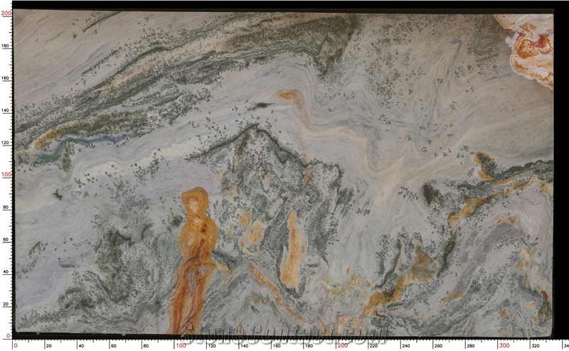 Picasso Quartzite Slabs Presenting Vivid Color Layers