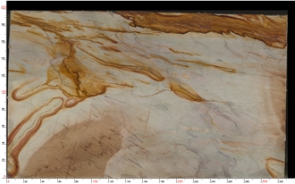 Picasso Quartzite Slabs Showcasing Striking Color Contrasts