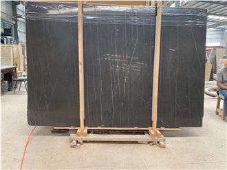 Pietra Grey Marble Slabs Presenting Irregular Vein