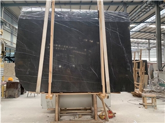 Pietra Grey Marble Slabs Presenting Irregular Vein