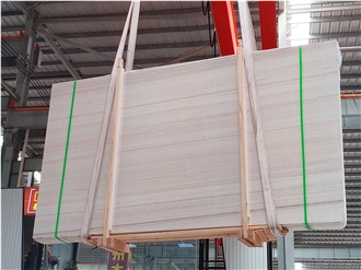 Platinum Sands Marble Slabs Displaying Wavy Line