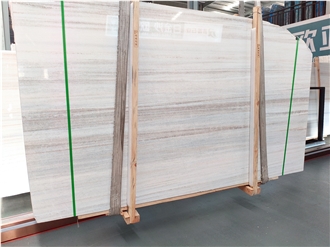 Platinum Sands Marble Slabs Presenting Soft Gray Veining