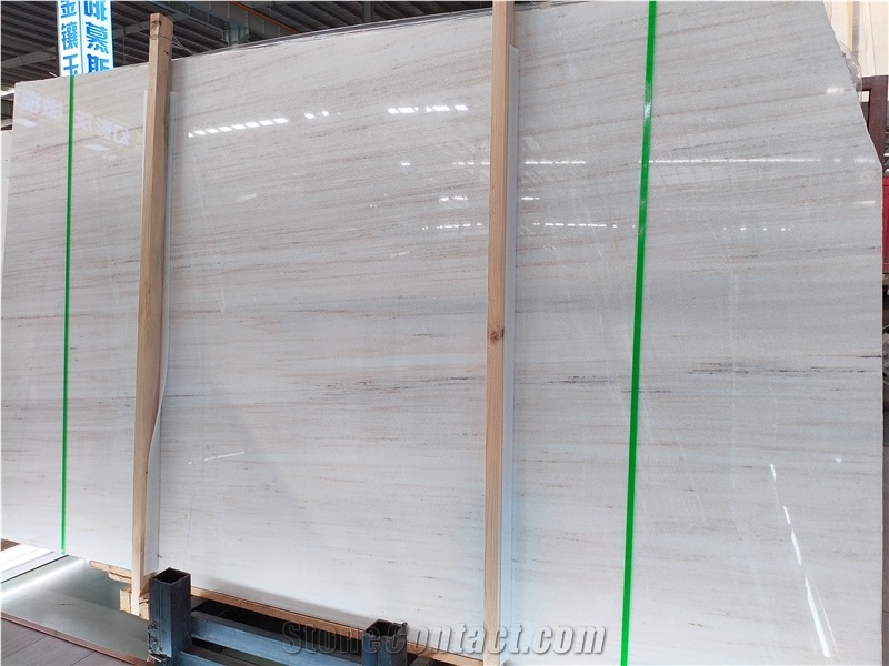 Platinum Sands Marble Slabs Presenting Soft Gray Veining