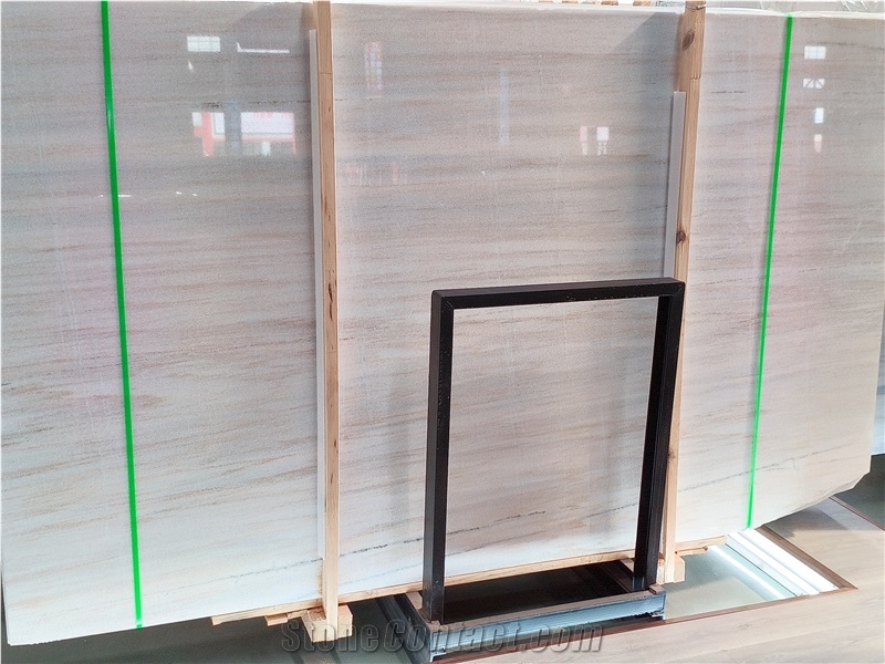 Platinum Sands Marble Slabs With Light Brown Veins