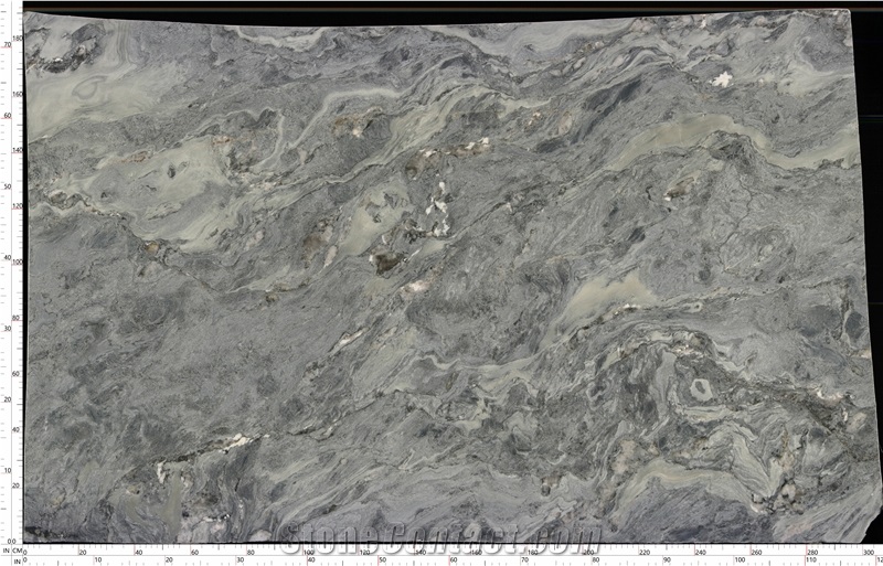 Portinari Quartzite Slabs Displaying Subtle Gray Gradients