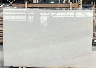 Snowflake Wood Grain Marble Slabs Smooth White Surface
