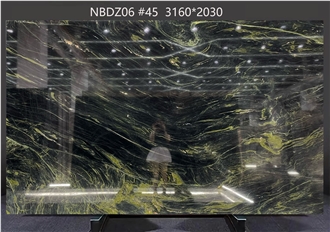 Speranza Granite Slabs Revealing Deep Green Motifs