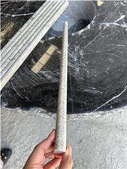 Taj Mahal Quartzite Flute In Stock Gray Look Border