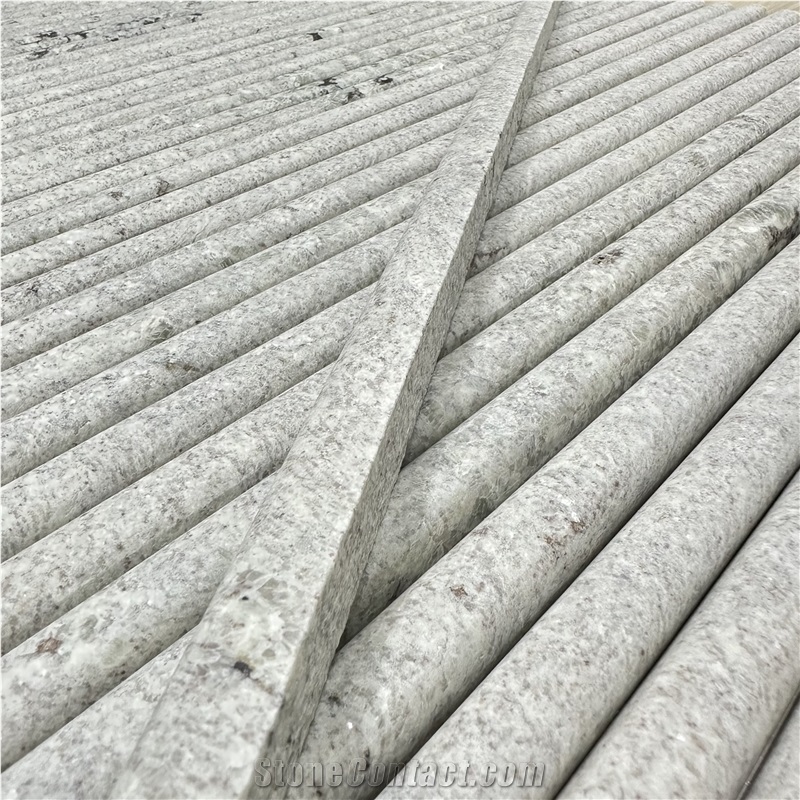 Taj Mahal Quartzite Flute In Stock Gray Look Border