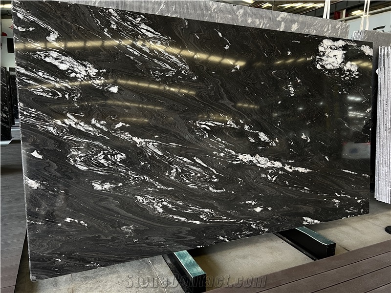 Brazilian Cosmic Black Granite Slabs