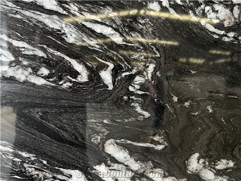 Brazilian Cosmic Black Granite Slabs