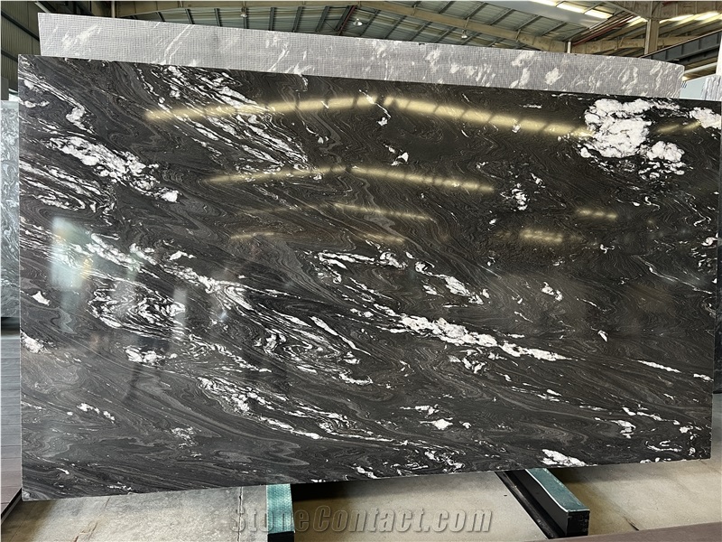 Brazilian Cosmic Black Granite Slabs