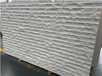 Turkish White Sand Beige Limestone Chiseled - Combed Wall Tiles