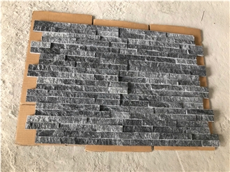 Crystal Black Ledger Wall Stone
