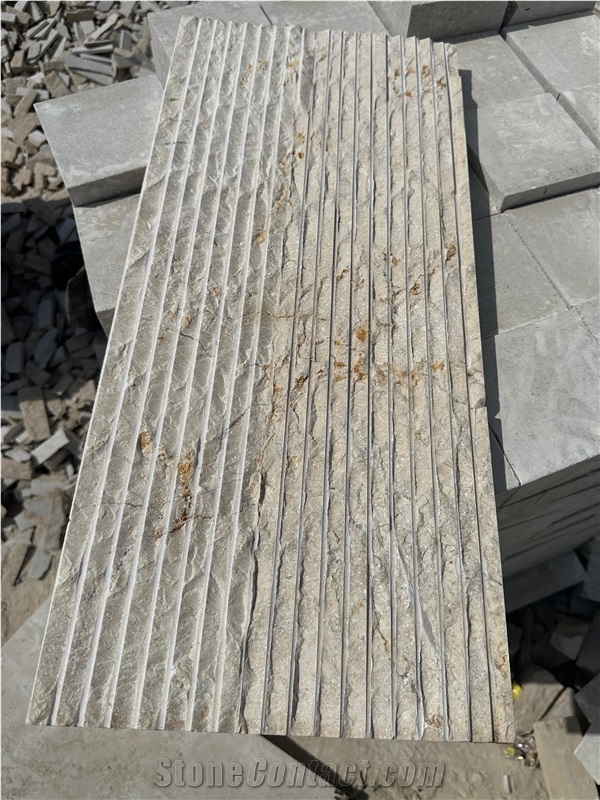 Galala Light Beige Marble Combed Tiles