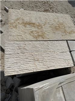 Galala Light Beige Marble Combed Tiles