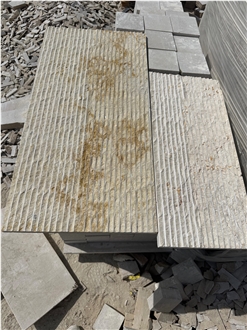 Galala Light Beige Marble Combed Tiles