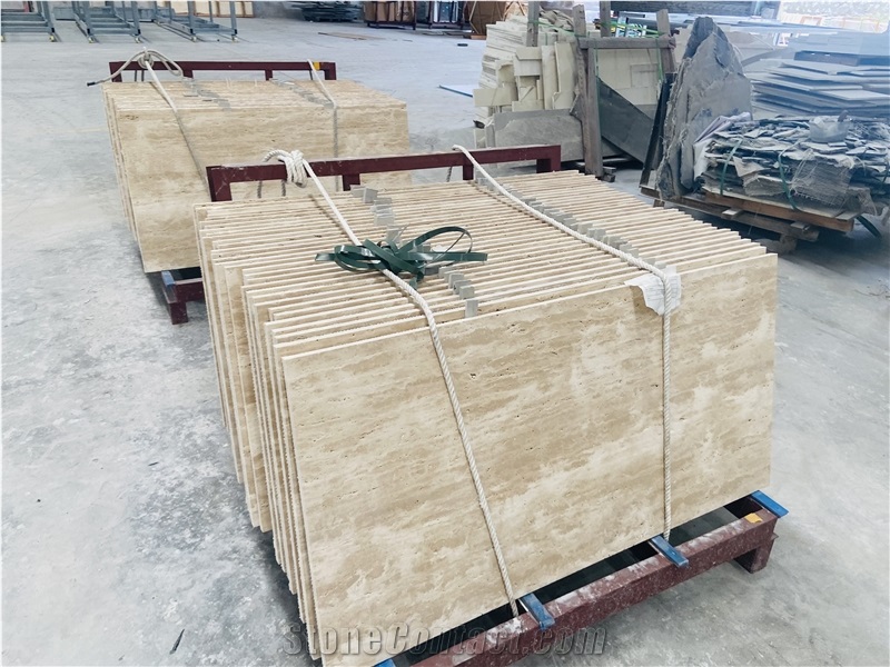 Beige Travertine Tiles 1200×600Mm Matte Finish