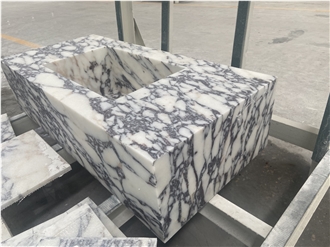 Calacatta Viola Marble Solid Bath Top Unit