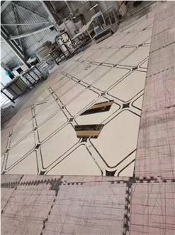 Marble Waterjet Medallions Hotel Lobby