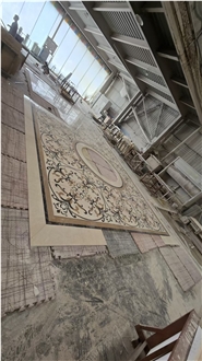 Marble Waterjet Medallions Hotel Lobby