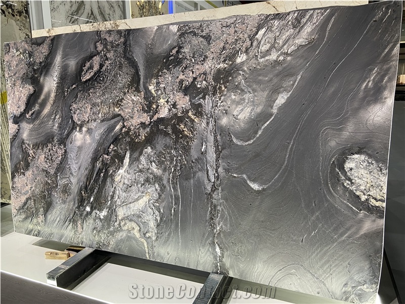 Natural Grey Quartzite Rock Texture Finish Slabs