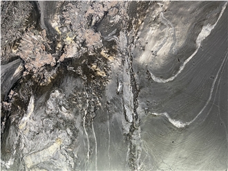 Natural Grey Quartzite Rock Texture Finish Slabs