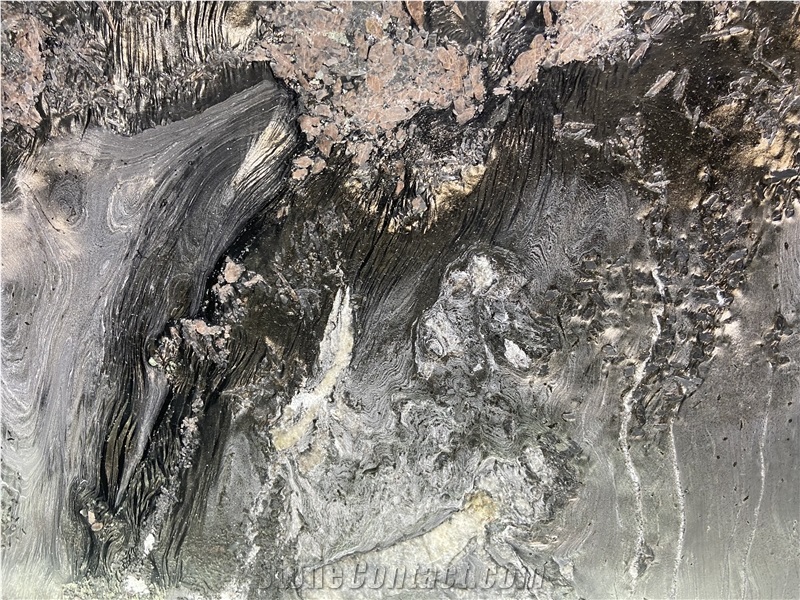 Natural Grey Quartzite Rock Texture Finish Slabs