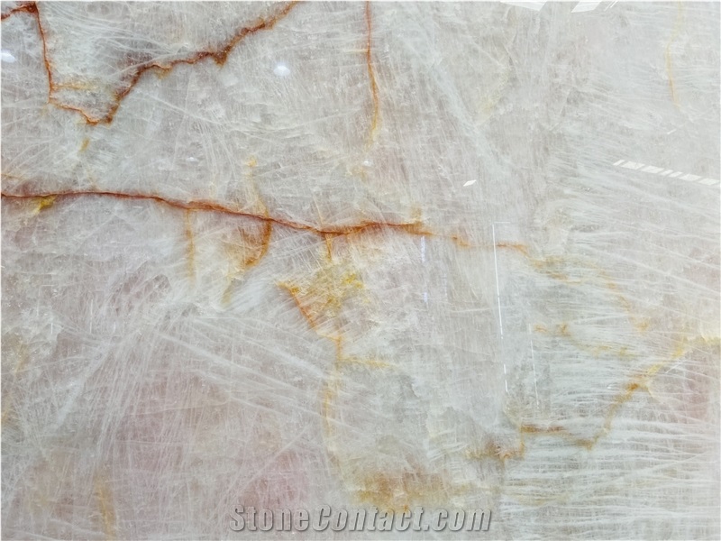 Pink Cristallo Quartzite Slabs 20Mm Thick