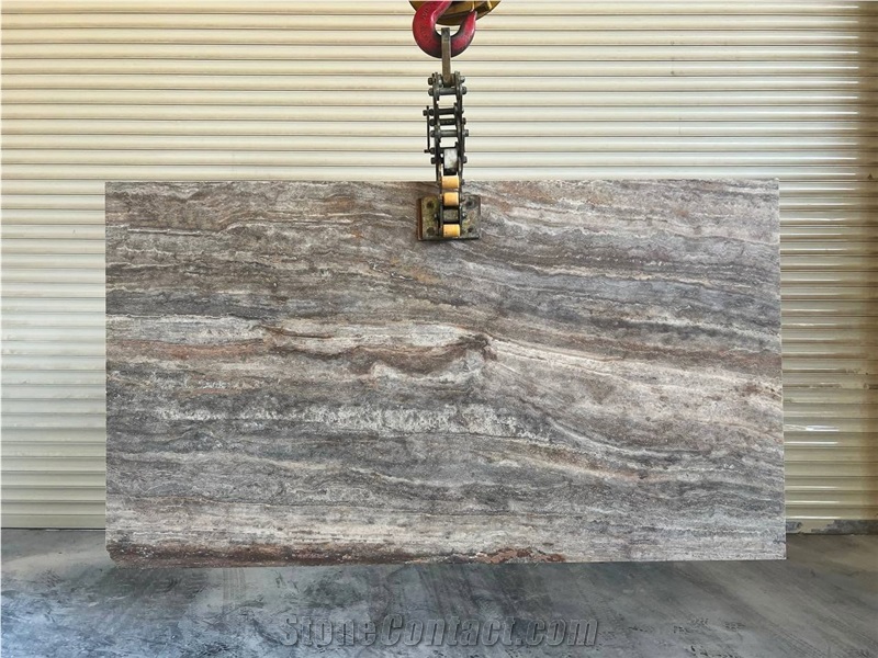 Roman Silver Travertine Slabs