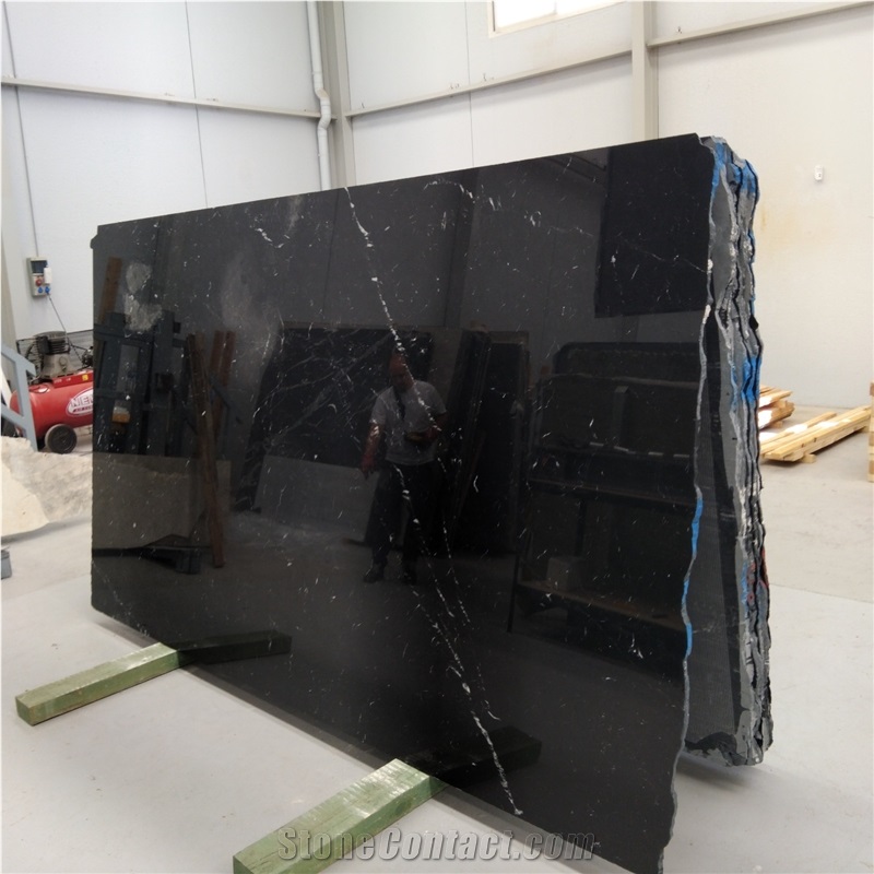 Turkey Black Marquina Marble Slabs