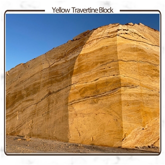 Azarshahr Yellow Travertine Blocks