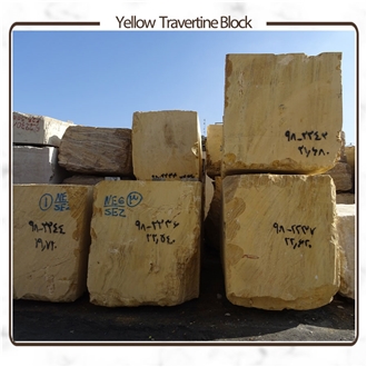 Azarshahr Yellow Travertine Blocks