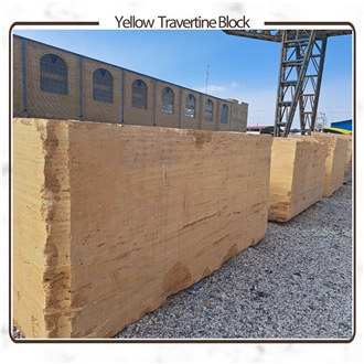 Azarshahr Yellow Travertine Blocks