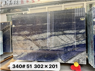 Brazil Azul Bahia Granite Slab Customzied Floor Tiles