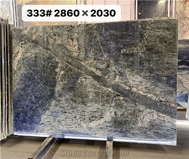 Brazil Azul Bahia Granite Slab Customzied Floor Tiles