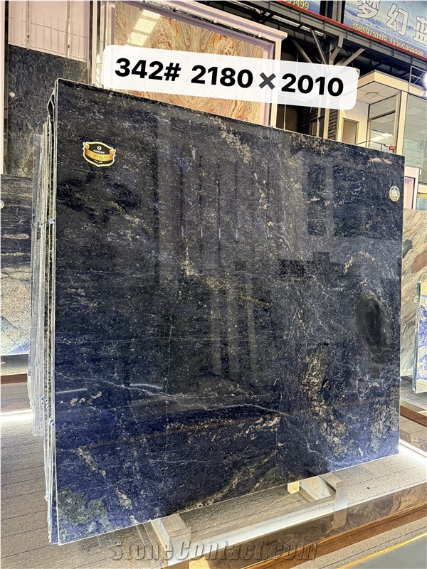 Brazil Azul Bahia Granite Slab Customzied Floor Tiles