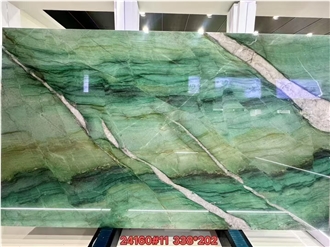 Brazil Fuchsite Crystal Quartzite Slabs Luxury Green Tile