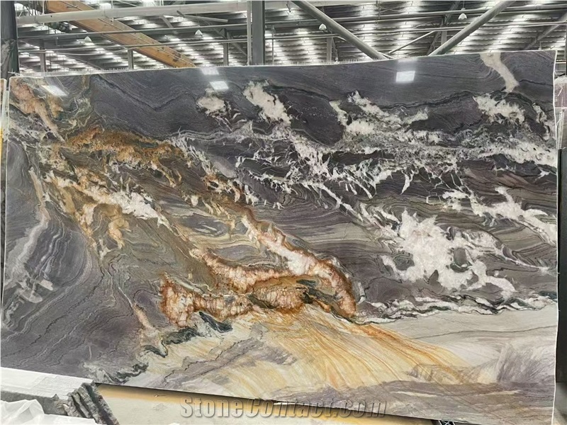 Brazil Macaubas Fantasy Gold Quartzite Slabs
