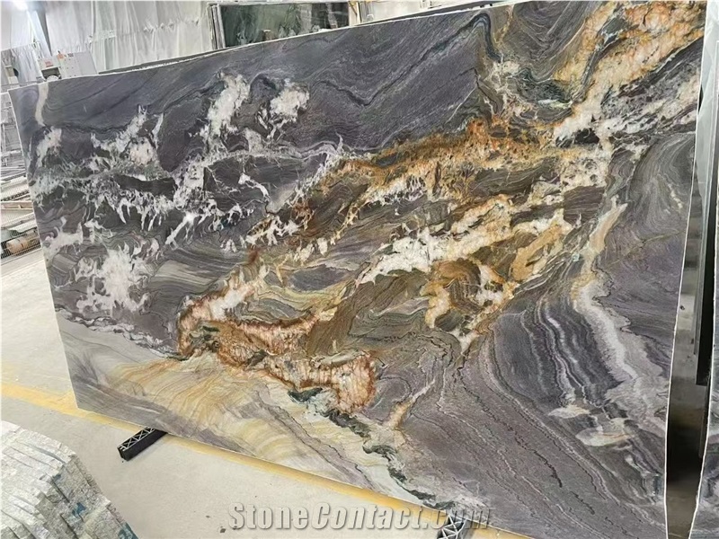 Brazil Macaubas Fantasy Gold Quartzite Slabs