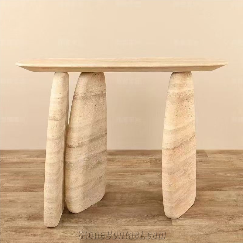 Custom Sized Travertine Coffee Table