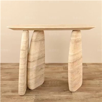 Custom Sized Travertine Coffee Table