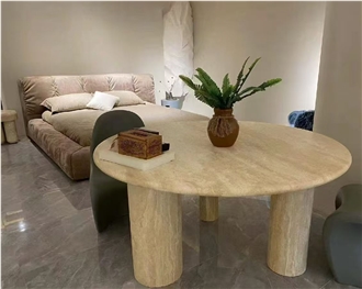 Custom Sized Travertine Coffee Table