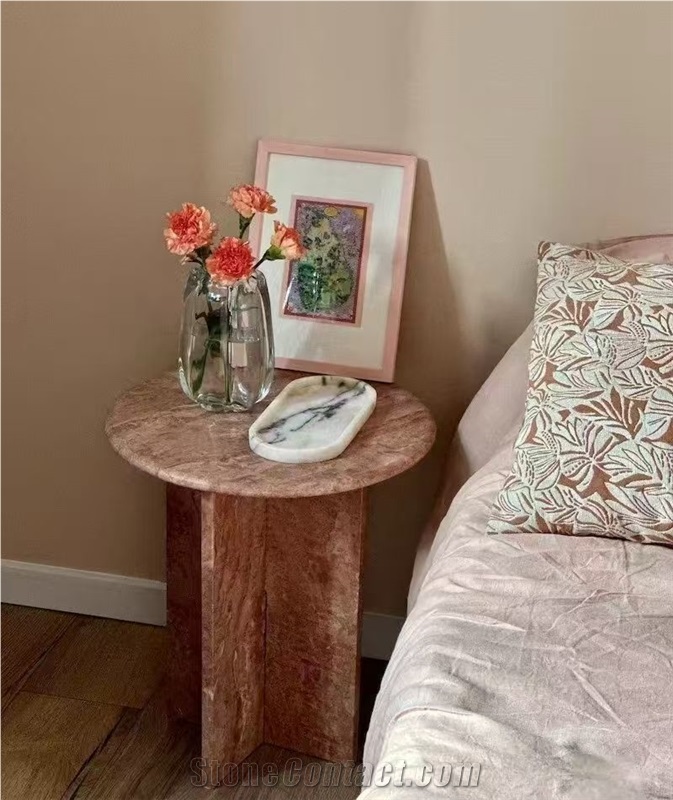 Custom Sized Travertine Coffee Table