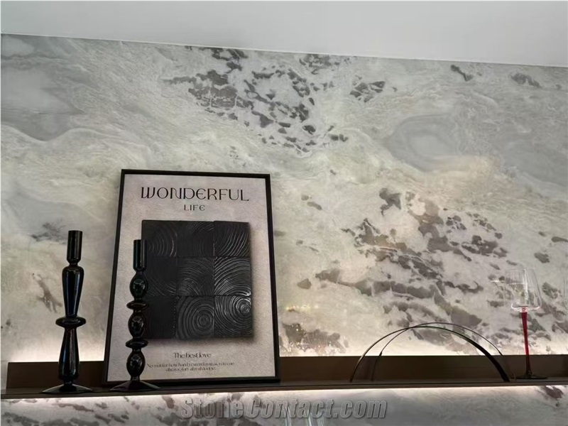 Namibia Royal Oyster White Marble Slab Tiles