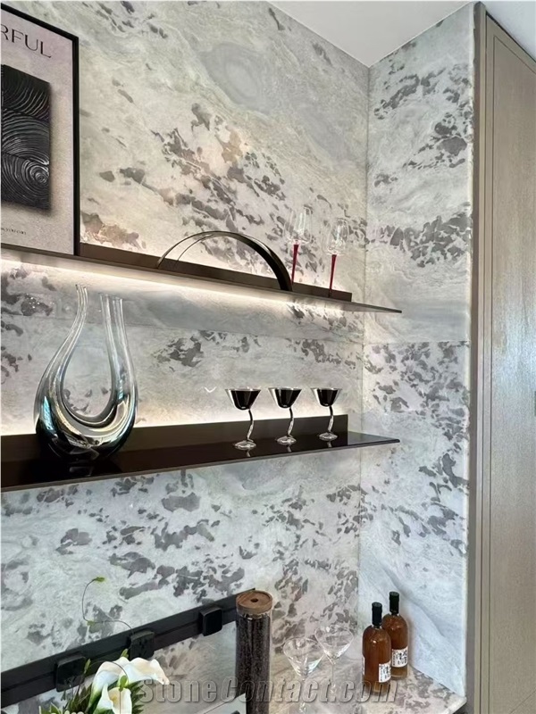 Namibia Royal Oyster White Marble Slab Tiles