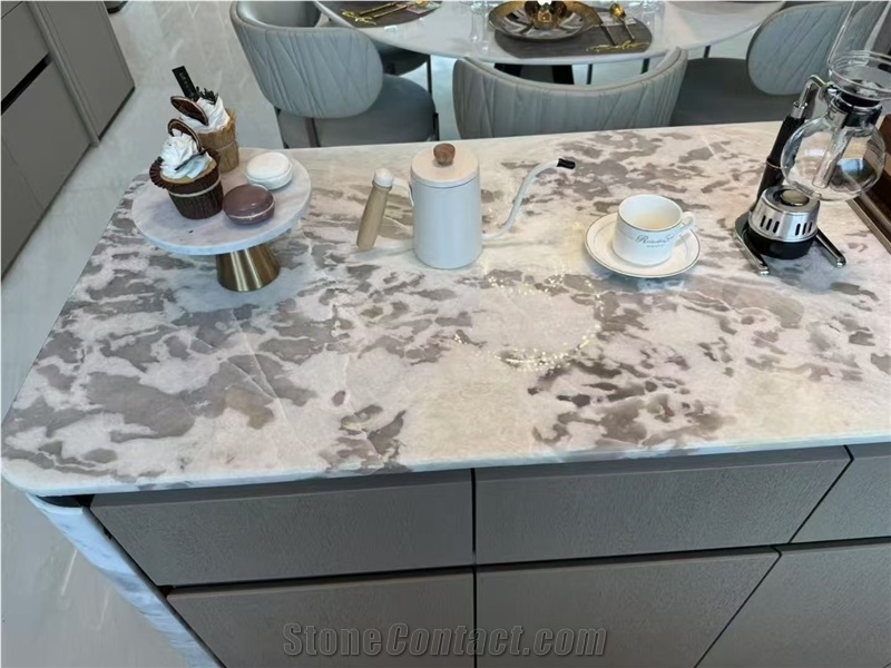 Namibia Royal Oyster White Marble Slab Tiles
