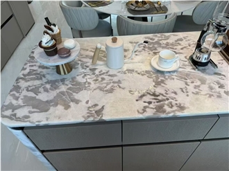 Namibia Royal Oyster White Marble Slab Tiles