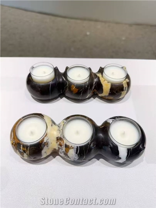 Natural Marble Candle Jars, Hotel Bathroom Aromatherapy
