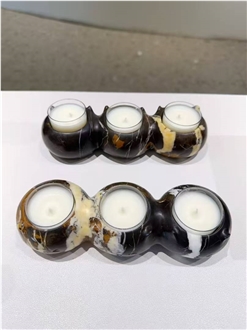 Natural Marble Candle Jars, Hotel Bathroom Aromatherapy